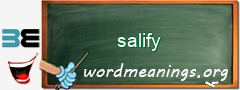 WordMeaning blackboard for salify